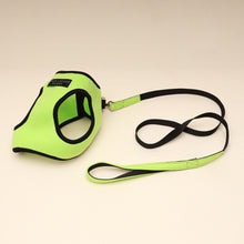 Load image into Gallery viewer, Neon green Air harness set - small dog
