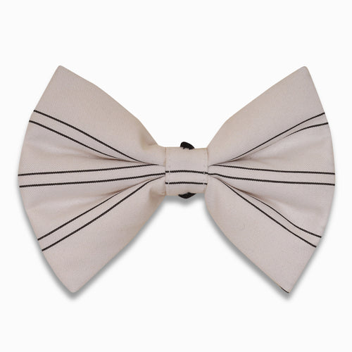 Copy of Good dog bow - Pinstripe white