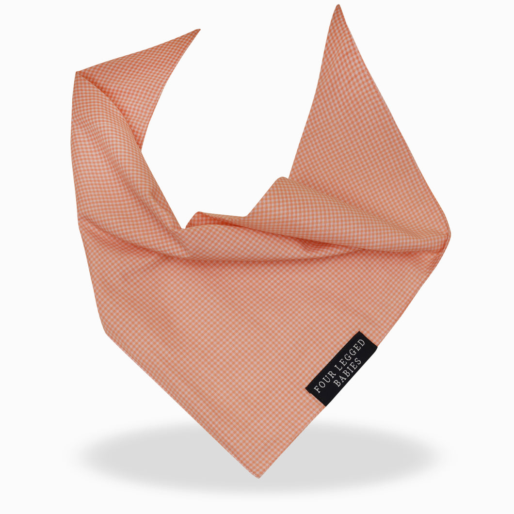 Luxury Peach Gingham Bandana