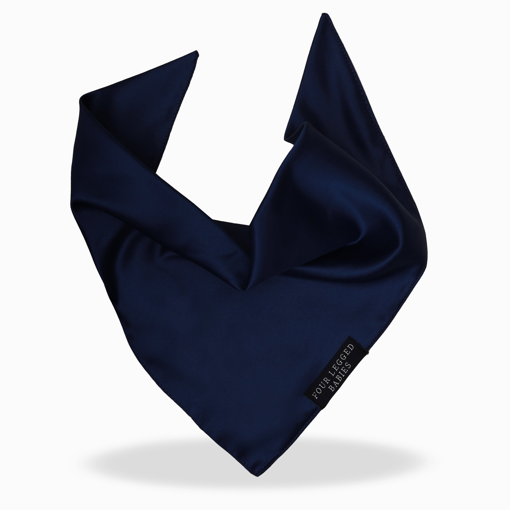 Luxury Navy blue satin bandana