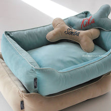 Load image into Gallery viewer, Soft Sky Luxurious Dog Bed Removable Italian Velvet Cover &amp; Machine Washable Bed For Daily Use