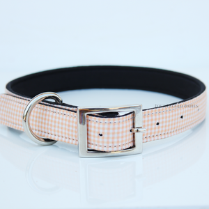 Peach Gingham collar