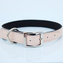 Load image into Gallery viewer, Peach Gingham Luxurious Collar
