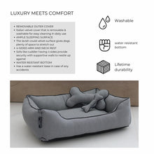 Load image into Gallery viewer, Gingham Luxurious Dog Bed Removable Cotton Cover &amp; Machine Washable Bed For Daily Use