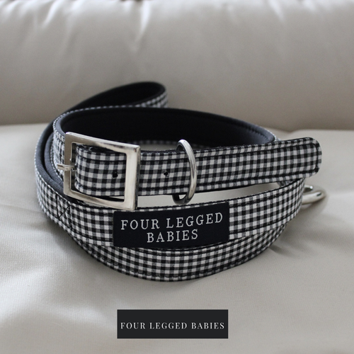 Gingham Collar & Leash set