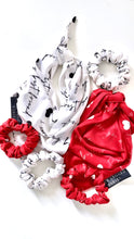 Load image into Gallery viewer, red and white scrunchies