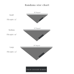 Golden Muse Bandana size chart