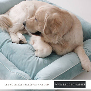 Soft Sky Luxurious Dog Bed Removable Italian Velvet Cover & Machine Washable Bed For Daily Use