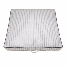 Load image into Gallery viewer, Square Cotton  Pinstripe white Dog Bed Removable Cotton Cover &amp; Machine Washable Bed For Daily Use