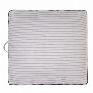 Square Cotton  Pinstripe white Dog Bed Removable Cotton Cover & Machine Washable Bed For Daily Use