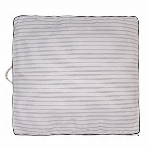 Square Cotton  Pinstripe white Dog Bed Removable Cotton Cover & Machine Washable Bed For Daily Use