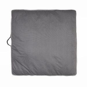 Square Cotton Pinstripe Black Dog Bed Removable Cotton Cover & Machine Washable Bed For Daily Use