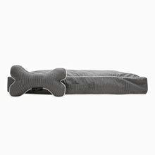 Load image into Gallery viewer, Square Cotton Pinstripe Black Dog Bed Removable Cotton Cover &amp; Machine Washable Bed For Daily Use