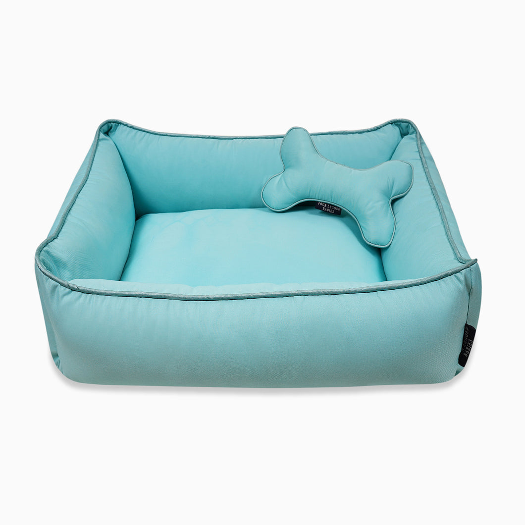 Powder Blue Dog Bed Removable Cotton Cover & Machine Washable Bed For Daily Use