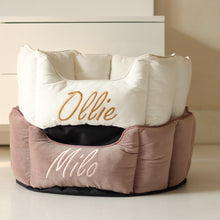 Load image into Gallery viewer, High Wall Snow White Personalized Luxury Velvet Bed For Dogs