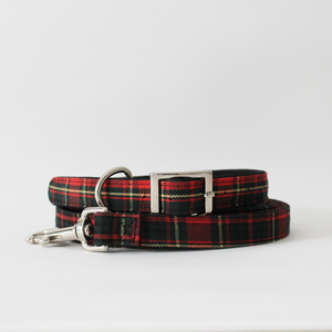 Tartan dog collar Leash Set FourLeggedBabies