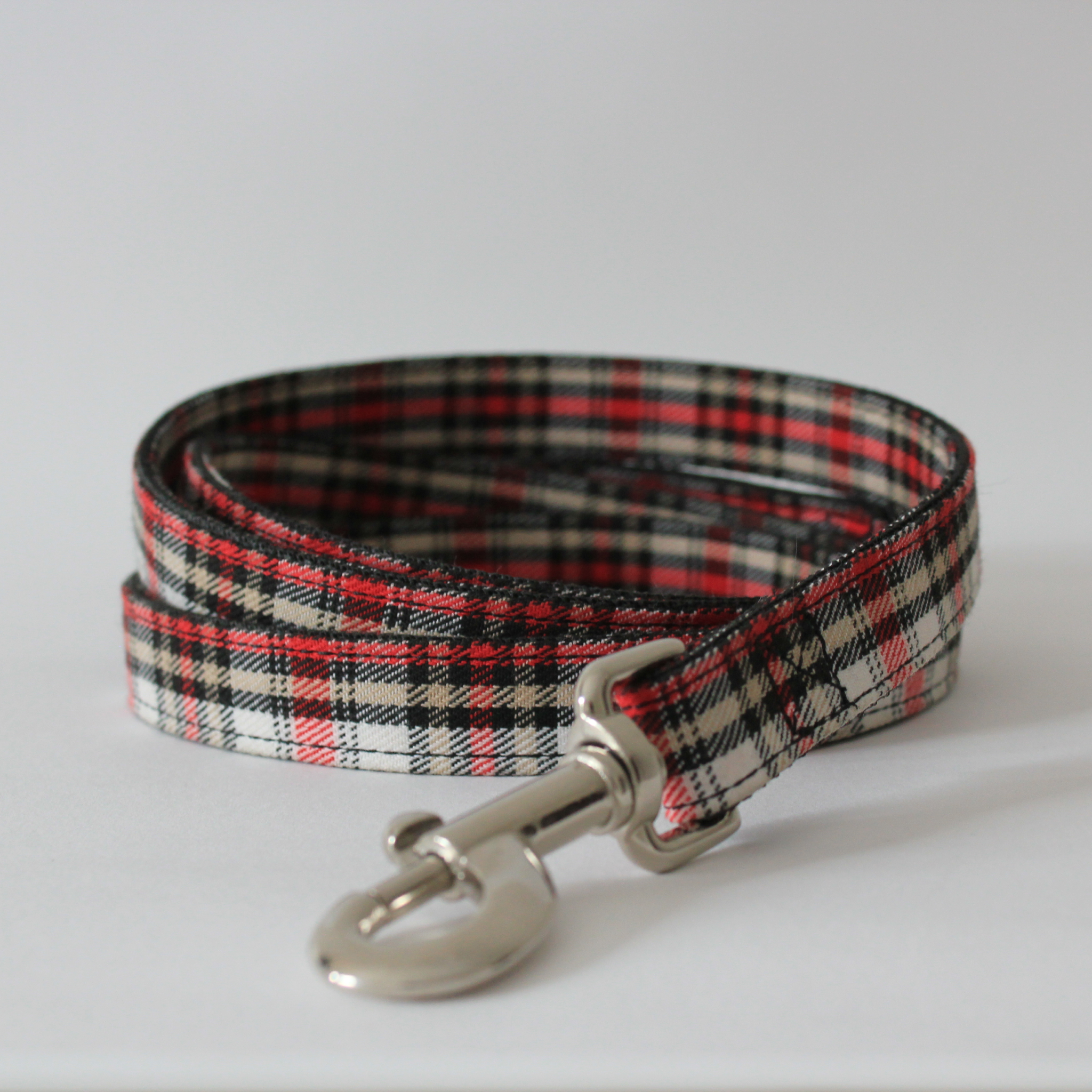 Tartan puppy 2024 collar and lead
