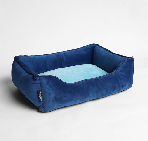 Ocean Bluem Luxurious Dog Bed Removable Italian Velvet Cover & Machine Washable Bed For Daily Use
