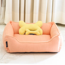 Load image into Gallery viewer, Silky Orange Luxurious Dog Bed Removable High Quality Denim Cover &amp; Machine Washable Bed For Daily Use
