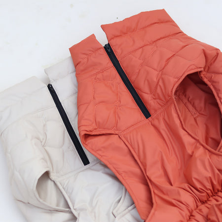 New Quilted Dog jacket Ecru