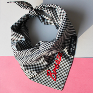 Personalised gingham bandana