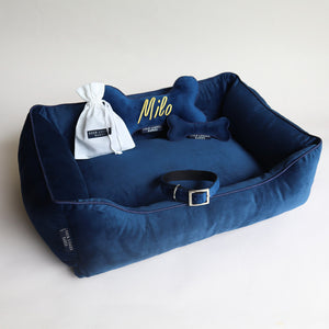Mid Night Luxurious Dog Bed Removable Italian Velvet Cover & Machine Washable Bed For Daily Use