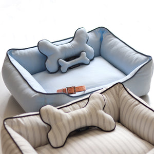 Soft Blue Luxurious Dog Bed Removable High Quality Denim Cover & Machine Washable Bed For Daily Use