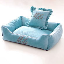 Load image into Gallery viewer, Personalized Luxury dog bed and cushion gift set