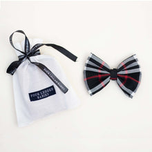 Load image into Gallery viewer, Good Dog Bow - Black and white tartan
