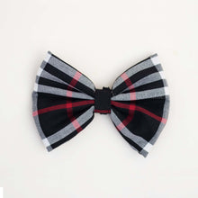 Load image into Gallery viewer, Good Dog Bow - Black and white tartan