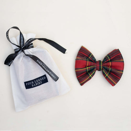 Good Dog Bow - Red Tartan