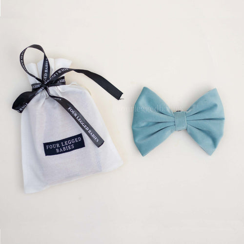 Good Dog Bow - soft sky