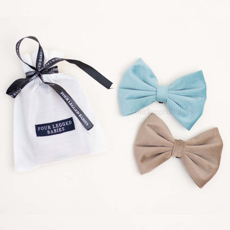 Good Dog Bow - soft sky