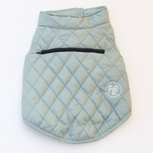 New Pistache Packable Quilted Dog jacket