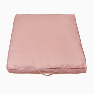 Square Cotton Powder Pink Dog Bed Removable Cotton Cover & Machine Washable Bed For Daily Use