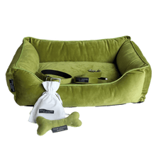 Load image into Gallery viewer, Evergreen Luxurious Dog Bed Removable Italian Velvet Cover &amp; Machine Washable Bed For Daily Use