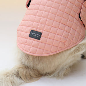 New Quilted Dog jacket Soft pink