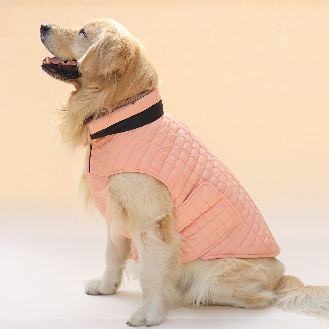 New Quilted Dog jacket Soft pink – FourLeggedBabies