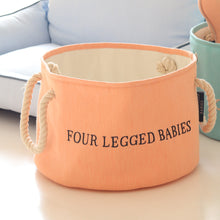 Load image into Gallery viewer, Personalised dog toy basket - Silky Orange NEW