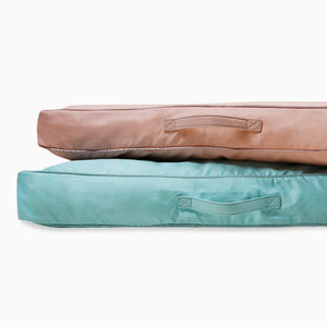 Square Cotton Powder blue Dog Bed Removable Cotton Cover & Machine Washable Bed For Daily Use